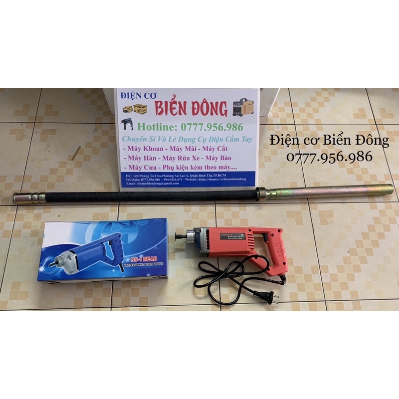 Máy đầm VIBRATOR 800W có kèm dây dùi 1,2m