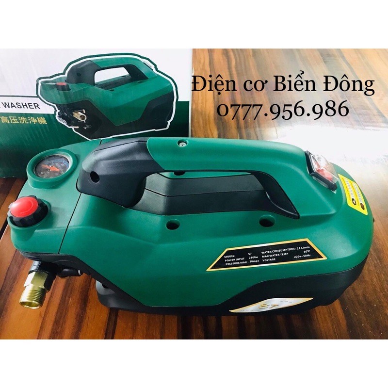 MÁY RỬA XE ZUKUI S7 2800W thiết kế mới Tặng kèm bình bọt tuyết và ống nối dài súng 