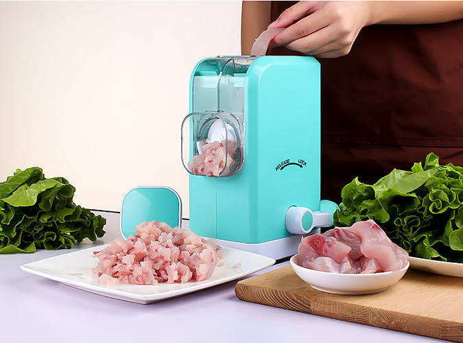 Dụng cụ xay thịt cá rau củ KEOK KOKB233 nhựa ABS lưỡi dao thép không rỉ.