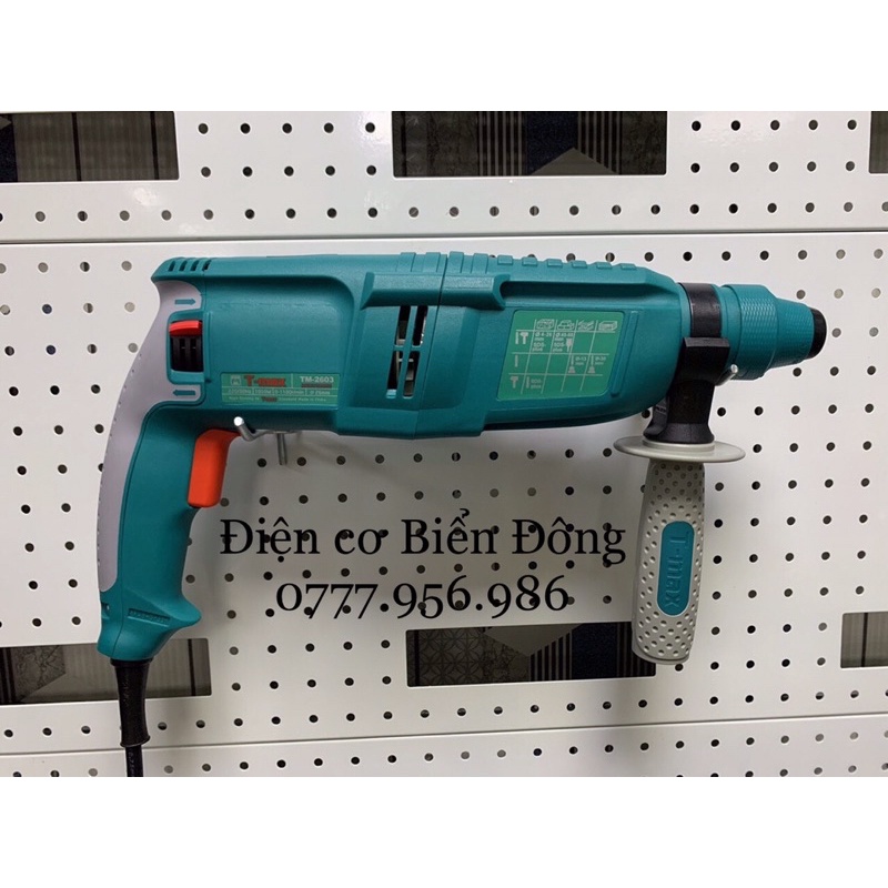 Tặng bộ mũi gài khoan và đục 200k Máy khoan Bêtông TMAX TM-2603 hộp lớn 3 chức năng khoan bê tông