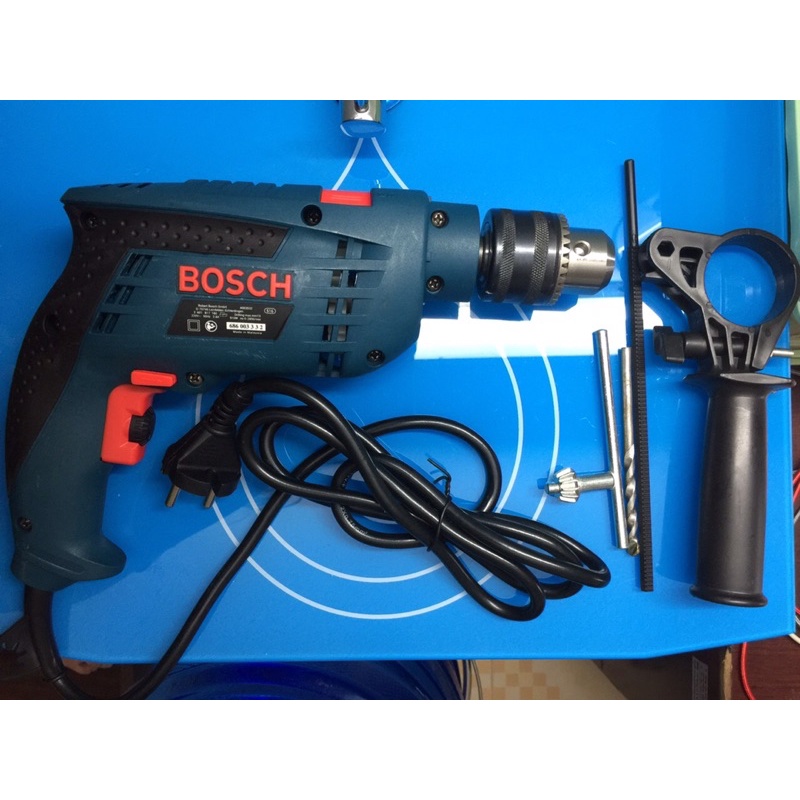 Máy khoan BOSH 13RE chuyên dùng khoan sắt tường Tặng kèm đầy đủ thướt đo, khóa khoan, mũi khoan