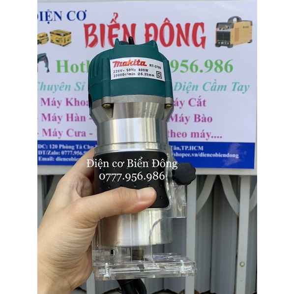 Máy Phay Gỗ Makita 6mm RT3709 máy soi THÁI LAN thiết kế nhỏ gọn soi mộng gỗ, phay gỗ, tạo rãnh