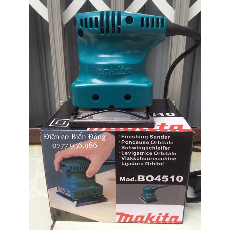 Máy chà nhám vuông MKT 4510 đánh bật tối ưu các bề mặt nhám làm bóng mịn