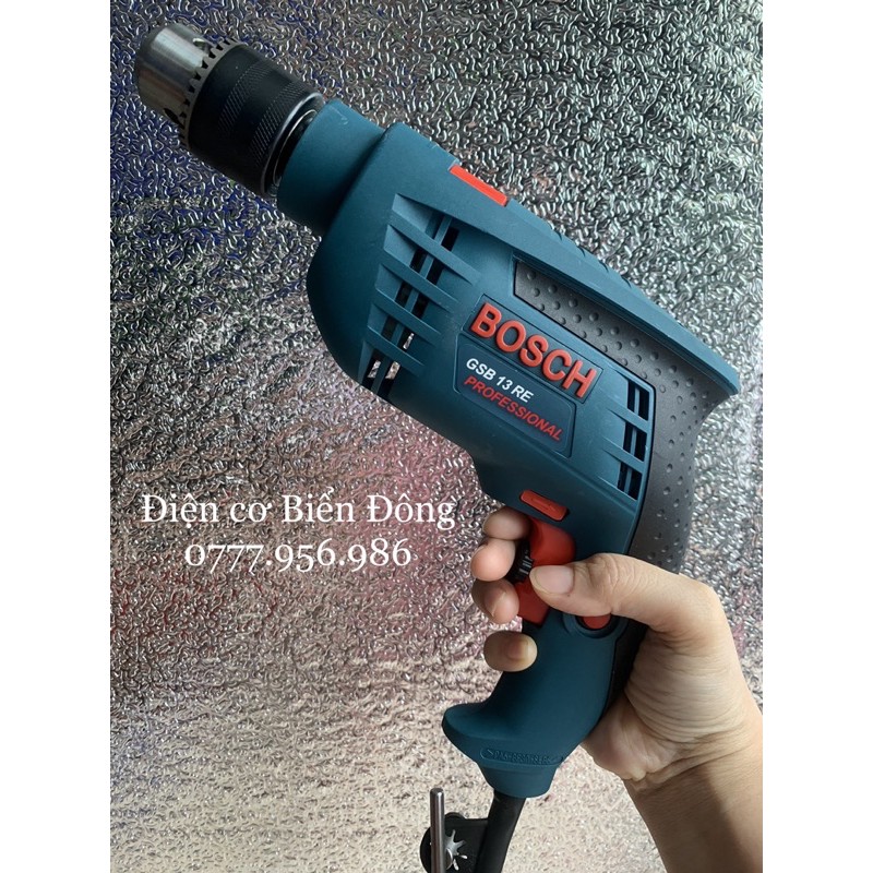 Máy khoan BOSH 13ly khoan sắt, tường, gỗ, tôn, bắn vít. Tặng kèm đầy đủ thướt do, khóa khoan, mũi khoan