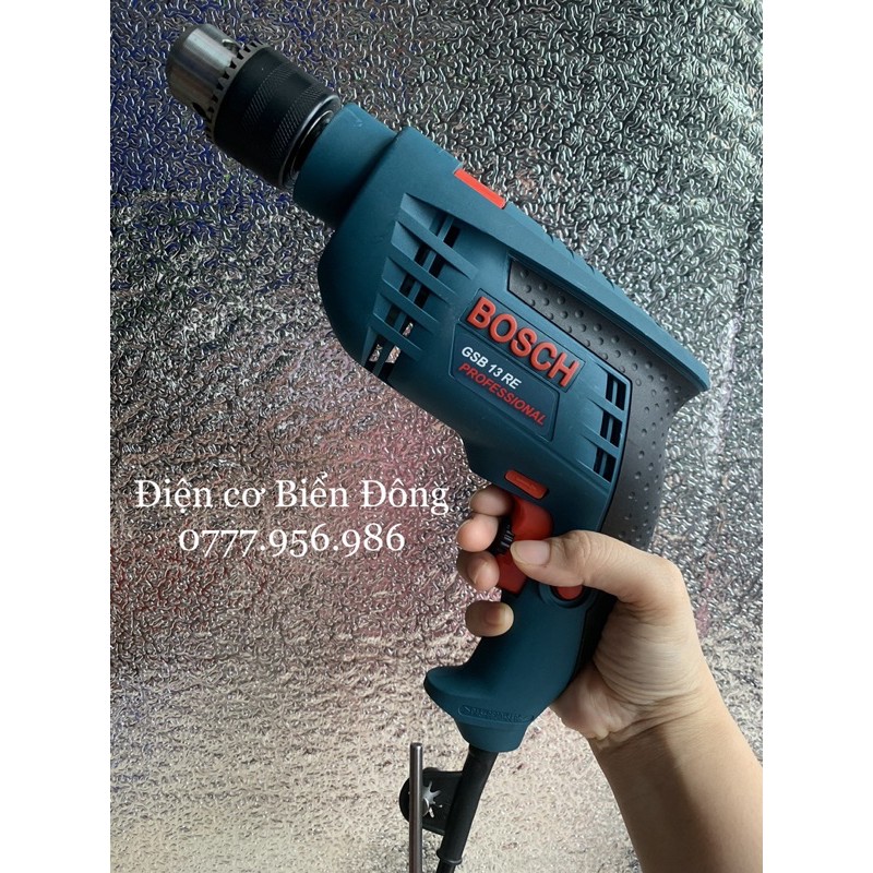 Máy khoan BOSH 13ly khoan sắt, tường, gỗ, tôn, bắn vít. Tặng kèm đầy đủ thướt do, khóa khoan, mũi khoan