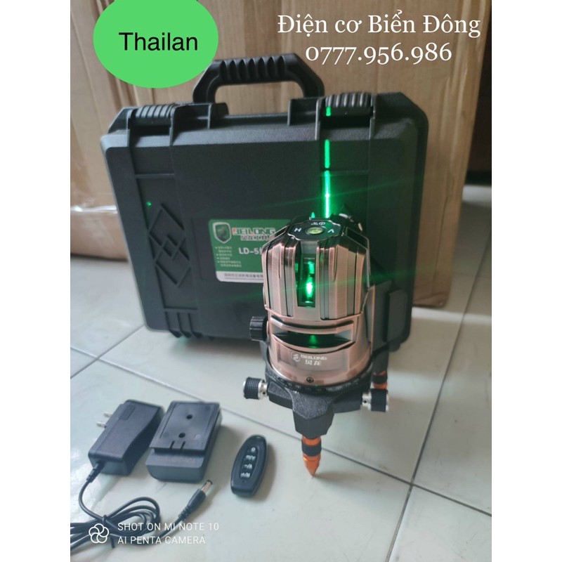 Máy 5 tia lazer MÁY CÂN BẰNG TIA LASER CHÍNH HÃNG BELONG THÁI LAN 5 TIA XANH có promote điều khiếu từ xa