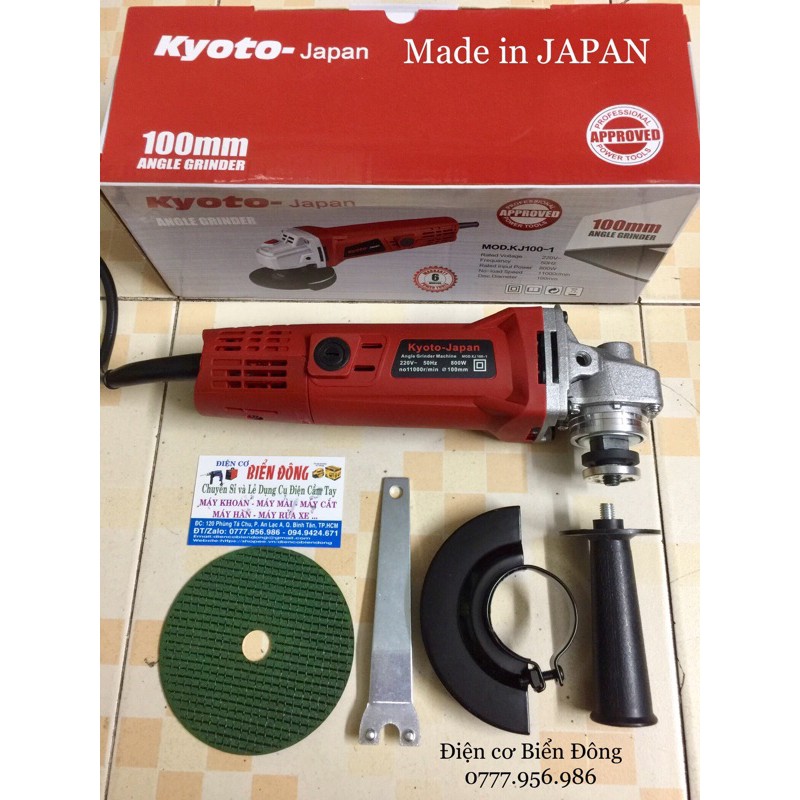 Máy mài Tặng đĩa mài 29k Máy mài 1 tấc KYOTO  loại 1 mài và cắt sắt tường gỗ tôn