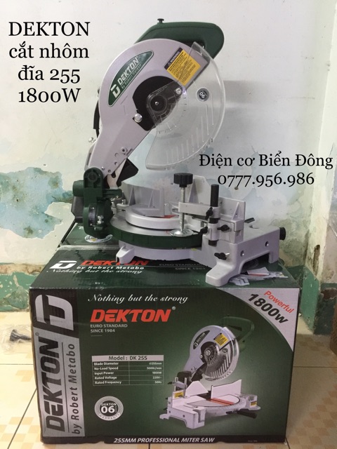 Máy cắt nhôm DEKTON cắt xoay 45 độ đĩa cắt 255 1800w