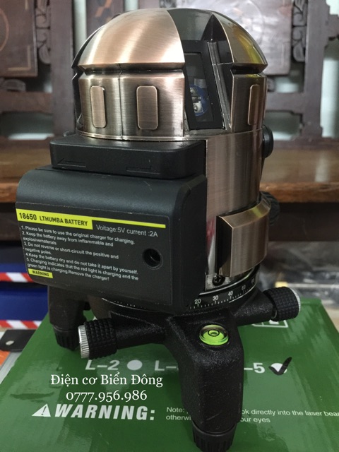 MÁY CÂN BẰNG TIA LASER CHÍNH HÃNG BELONG THÁI LAN 5 TIA XANH có promote điều khiếu từ xa