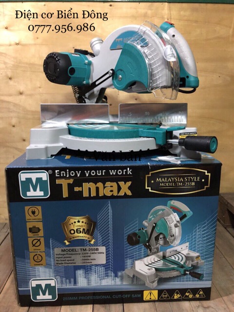 Máy cắt nhôm T-MAX dây curo đĩa cắt 255mm 1850W