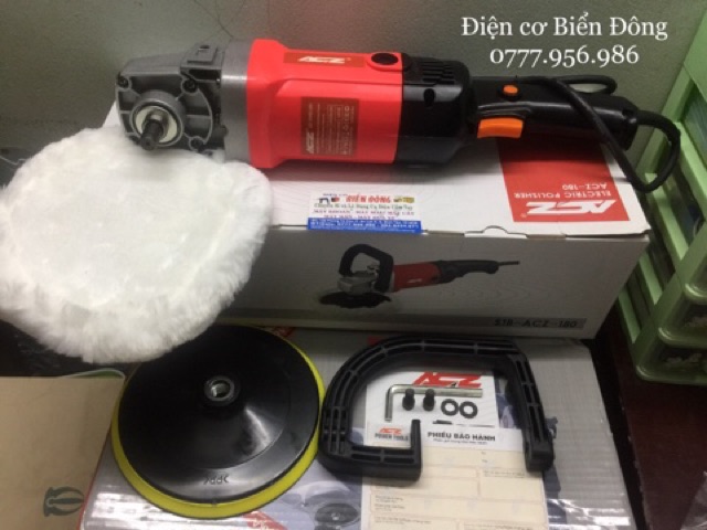 MÁY ĐÁNH BÓNG ÔTÔ ACZ đĩa 180mm 1800w chuyên đánh bóng ôtô chà nhám các bề mặt gỗ mỹ nghệ