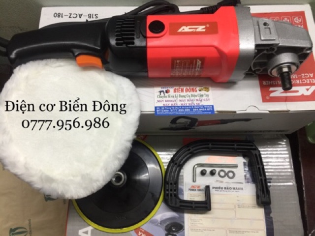 MÁY ĐÁNH BÓNG ÔTÔ ACZ đĩa 180mm 1800w chuyên đánh bóng ôtô chà nhám các bề mặt gỗ mỹ nghệ