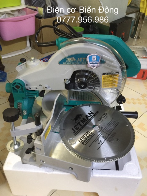 Máy cắt nhôm JETMAN cắt xoay 45 độ đĩa cắt 255 1800w