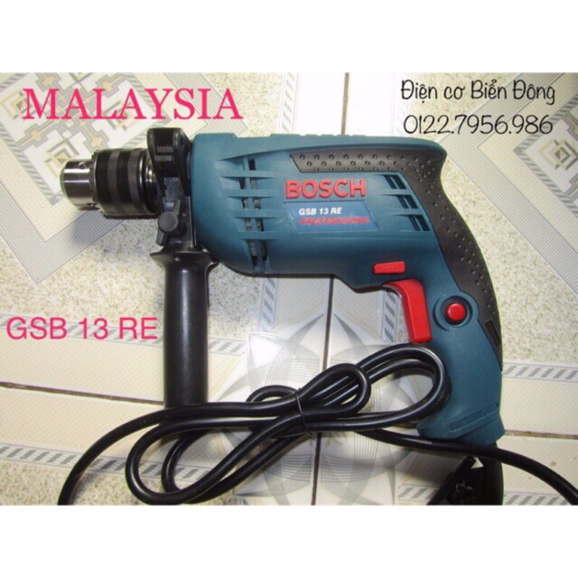 Tặng kèm đầy đủ thướt đo, khóa khoan, mũi khoan Máy khoan BOSH  13ly khoan sắt, tường, gỗ, tôn, bắn vít.