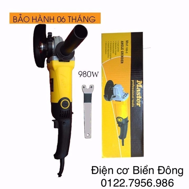 Tặng đĩa mài 29k Máy mài góc đuôi dài 1 tấc MASTER 980W CHÍNH HÃNG mài và cắt sắt, tường, gỗ, tôn.