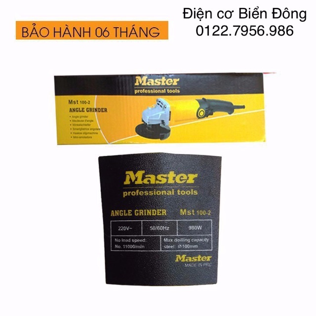 Tặng đĩa mài 29k Máy mài góc đuôi dài 1 tấc MASTER 980W CHÍNH HÃNG mài và cắt sắt, tường, gỗ, tôn.