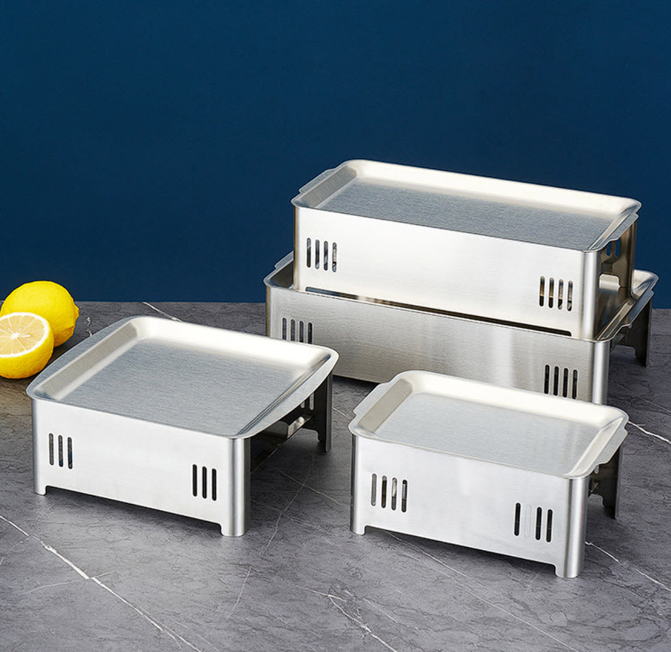 Bếp nướng cồn bộ vỉ nướng kèm bếp cồn bếp nướng thịt BBQ hải sản OEM CJL01
