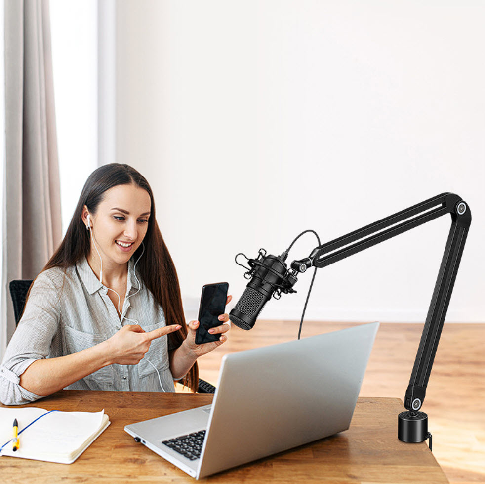 Giá đỡ mico kẹp bàn giá gắn micro Rodd AK45