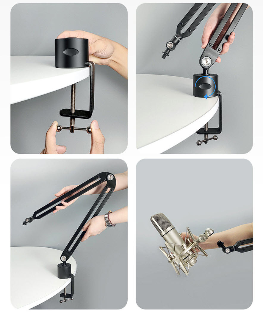 Giá đỡ mico kẹp bàn giá gắn micro Rodd AK45