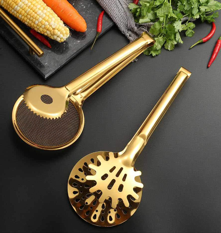 Kẹp gắp đồ chiên gắp beefsteak 30cm inox 304 OEM YSS01