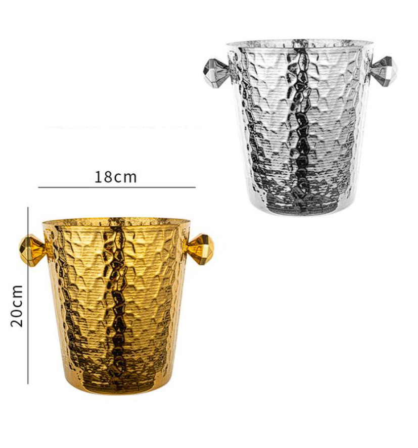 Xô đá xô ướp đồ uống inox 304 dập vân nổi cao cấp SWBT
