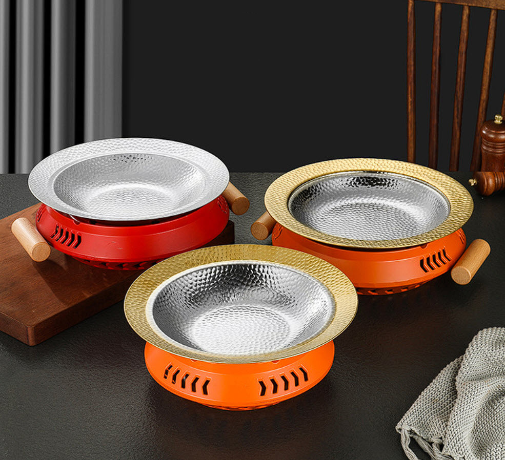 Nồi lẩu kèm bếp cồn đẹp cho Nhà hàng size 21-31cm GKS01
