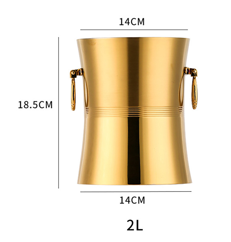 Xô đá xô ướp đồ uống có cồn 2 lớp inox 304 SJK01
