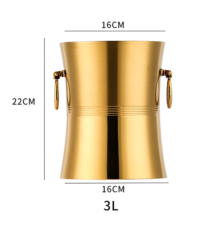 Xô đá xô ướp đồ uống có cồn 2 lớp inox 304 SJK01
