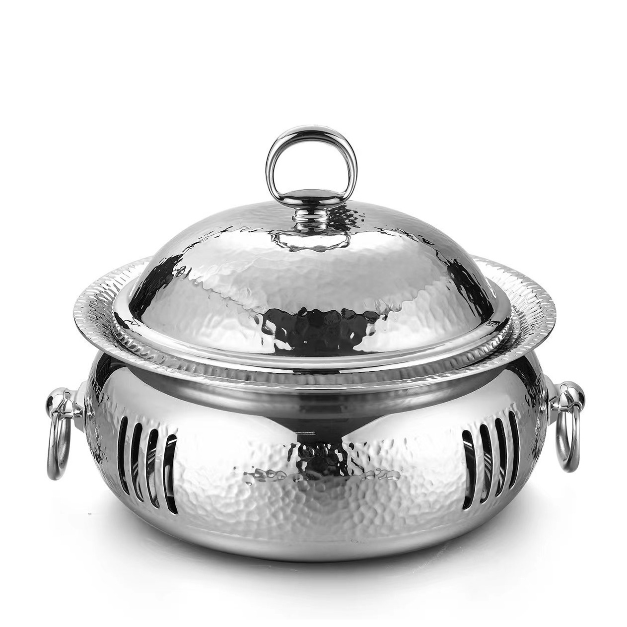 Nồi lẩu bếp cồn inox đẹp cao cấp cho nhà hàng SX668