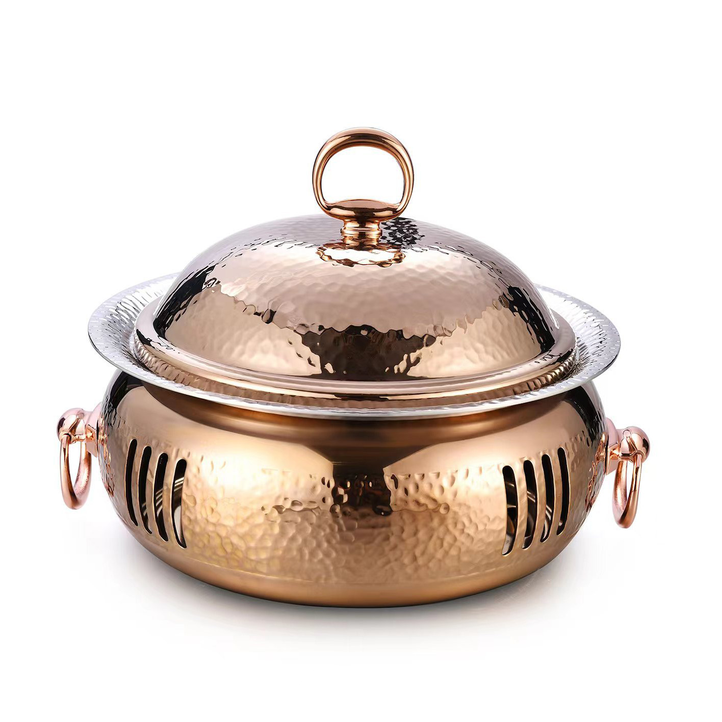 Nồi lẩu bếp cồn inox đẹp cao cấp cho nhà hàng SX668