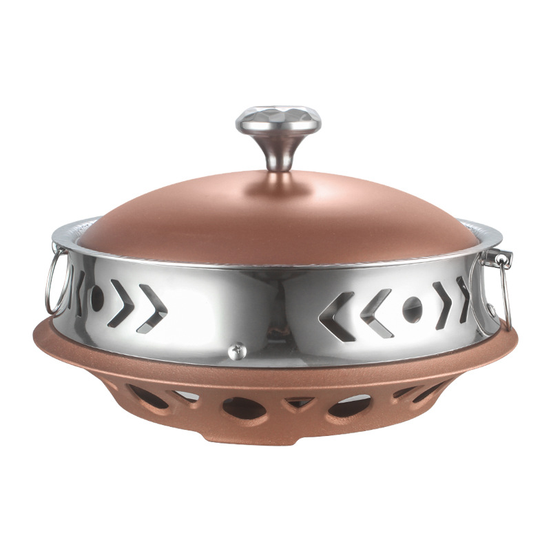 Nồi lẩu bếp cồn inox đẹp cao cấp cho nhà hàng CD011