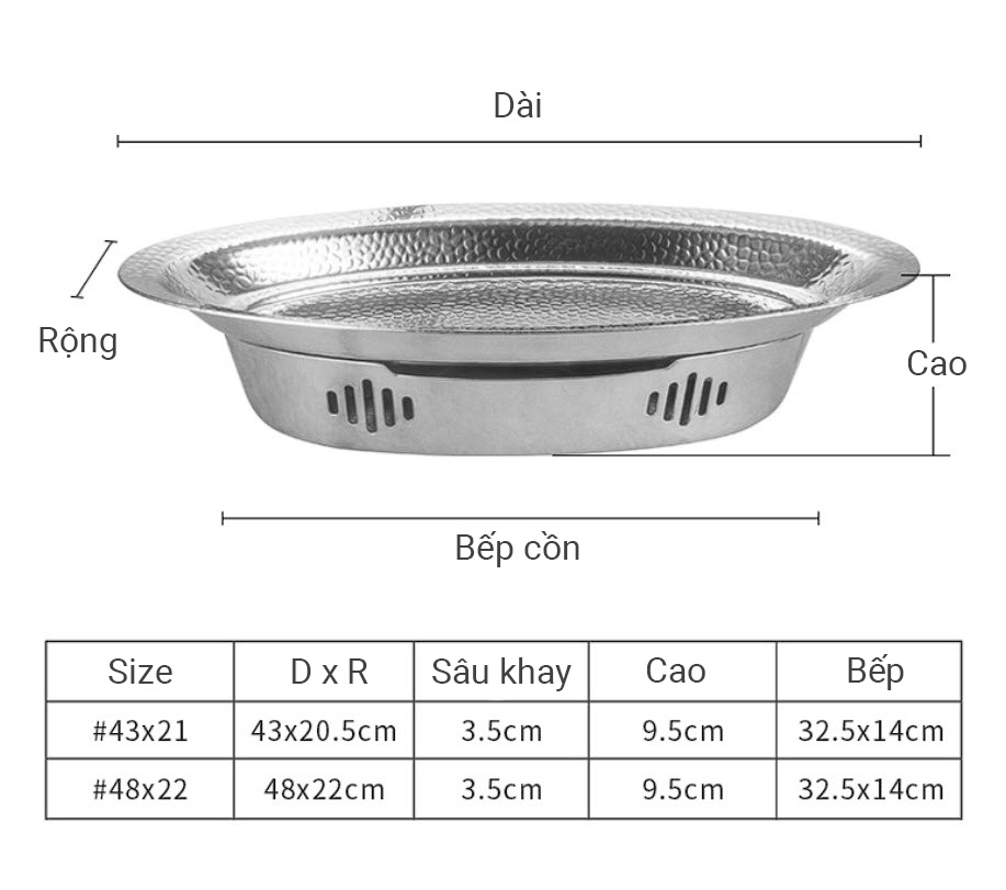 Khay hấp cá kèm bếp cồn hâm nóng lagu, bò né, hải sản CD012