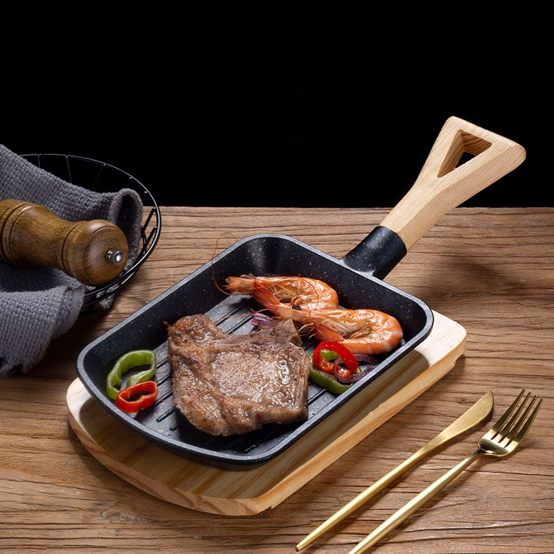 Chảo gang ăn bò trưng bày các món ăn cho nhà hàng YCH01