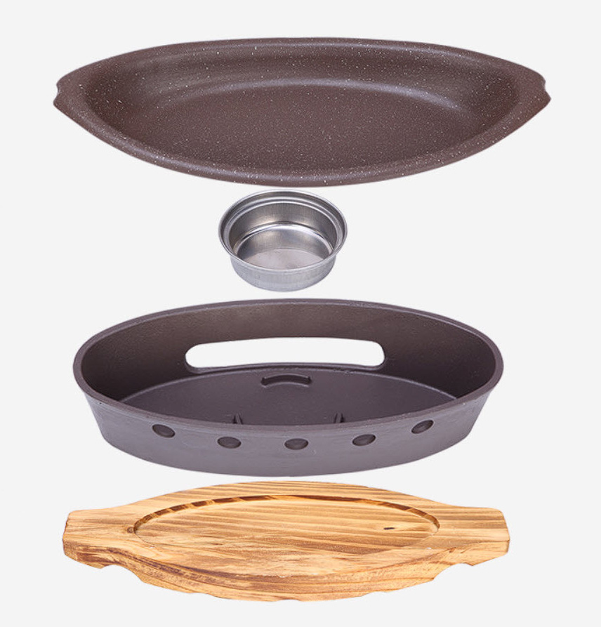 Khay hấp cá kèm bếp cồn hâm nóng hải sản các món buffet YLH66151
