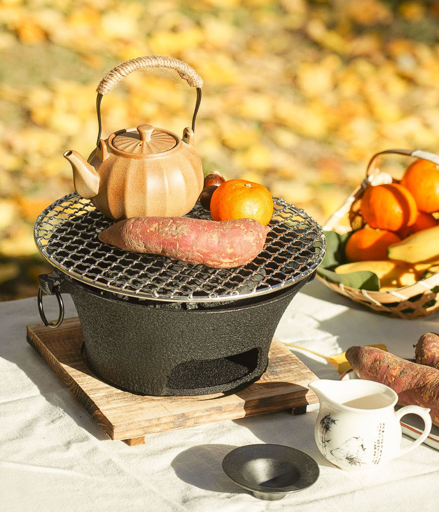 Bếp nướng than hoa gang đúc nướng BBQ hải sản cho nhà hàng WCH01