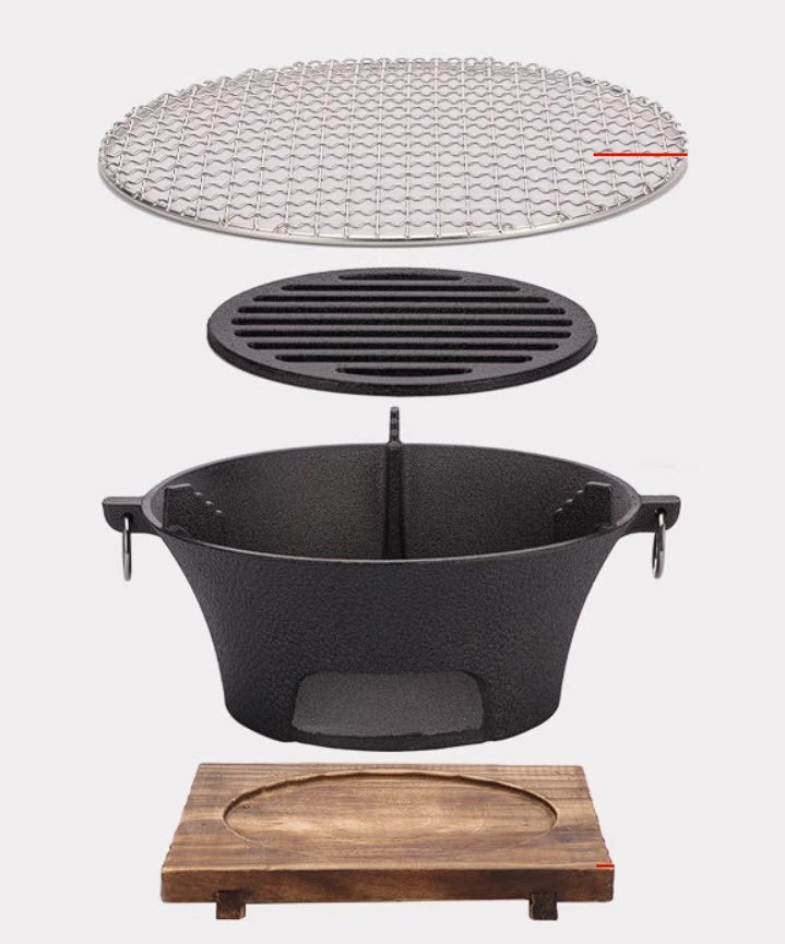 Bếp nướng than hoa gang đúc nướng BBQ hải sản cho nhà hàng WCH01