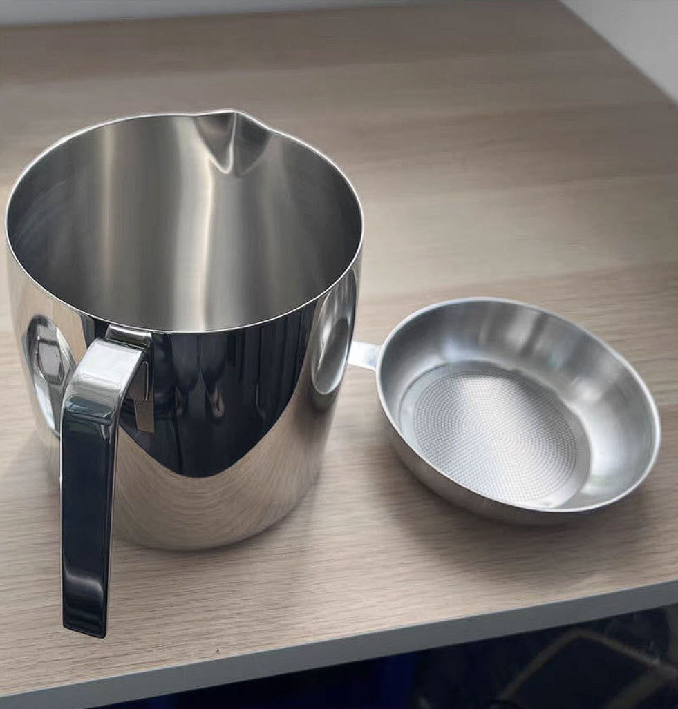 Ca inox 316 cao cấp siêu dày kèm nắp có vạch chia dung tích CMYH01