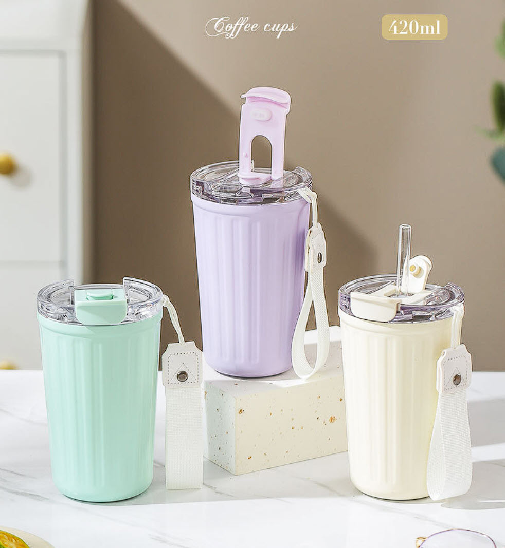 Ly đựng nước giữ nhiệt 420ml inox y tế 316 cao cấp H8115