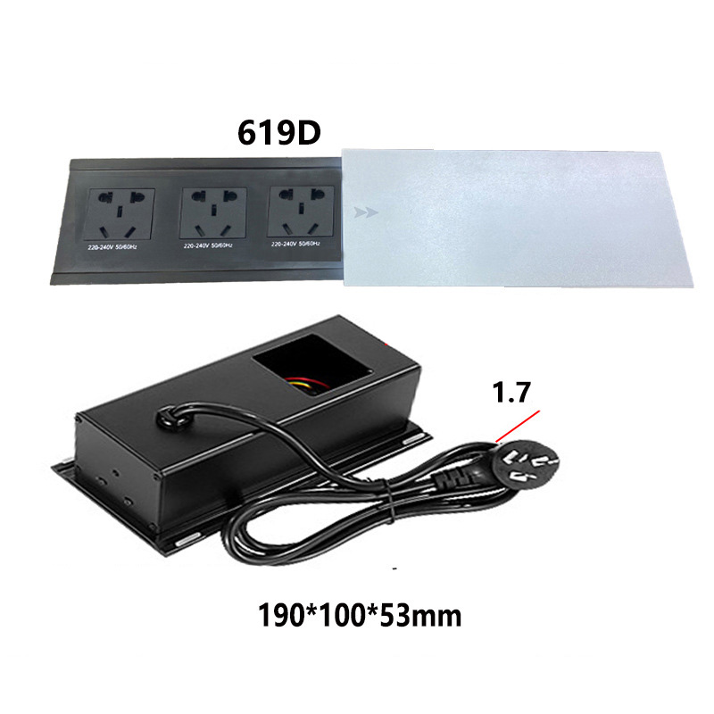Ổ cắm âm bàn nắp trượt có sạc không dây và cổng USB QN007