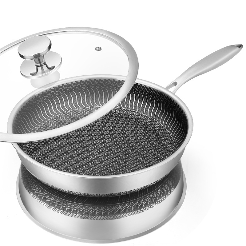 Chảo inox y tế 316 cao cấp vân tổ ong Kata B013