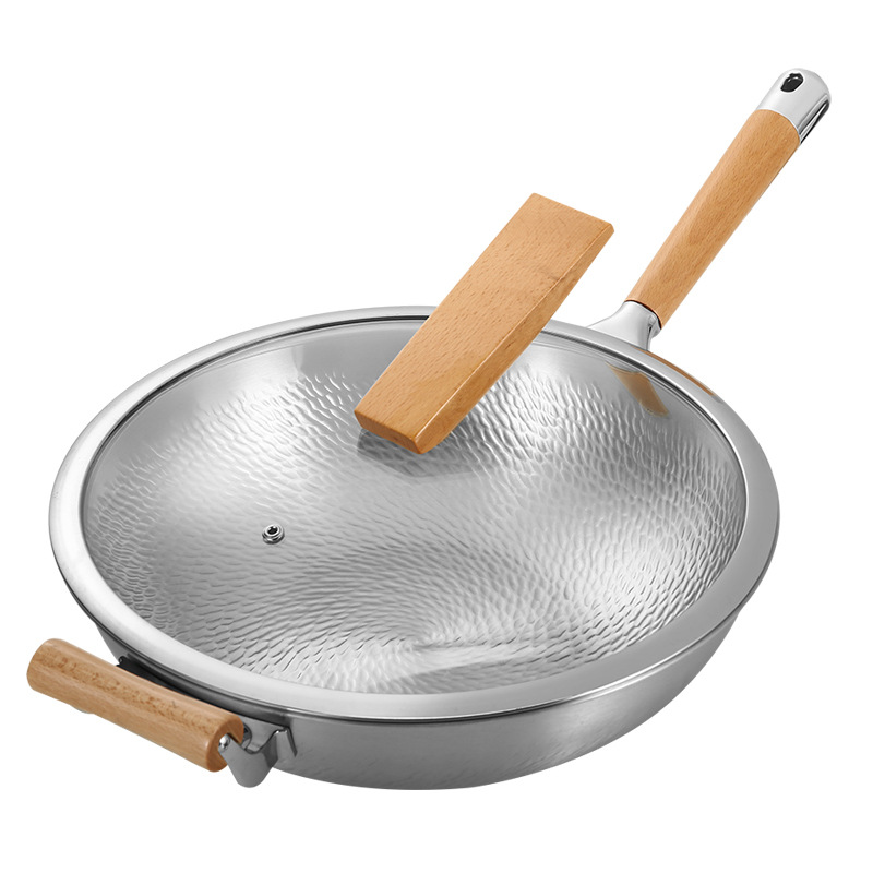 Chảo bầu inox 304 dập vân nổi hỗ trợ chống dính Kata B017
