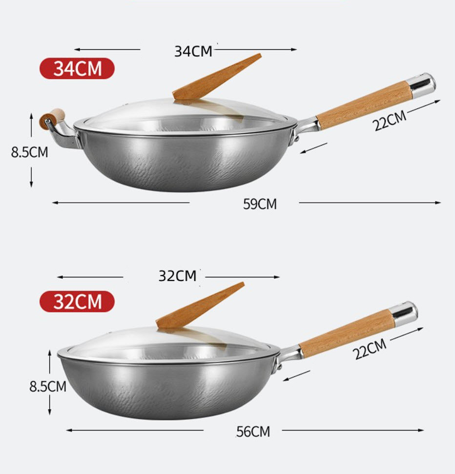 Chảo bầu inox 304 dập vân nổi hỗ trợ chống dính Kata B017
