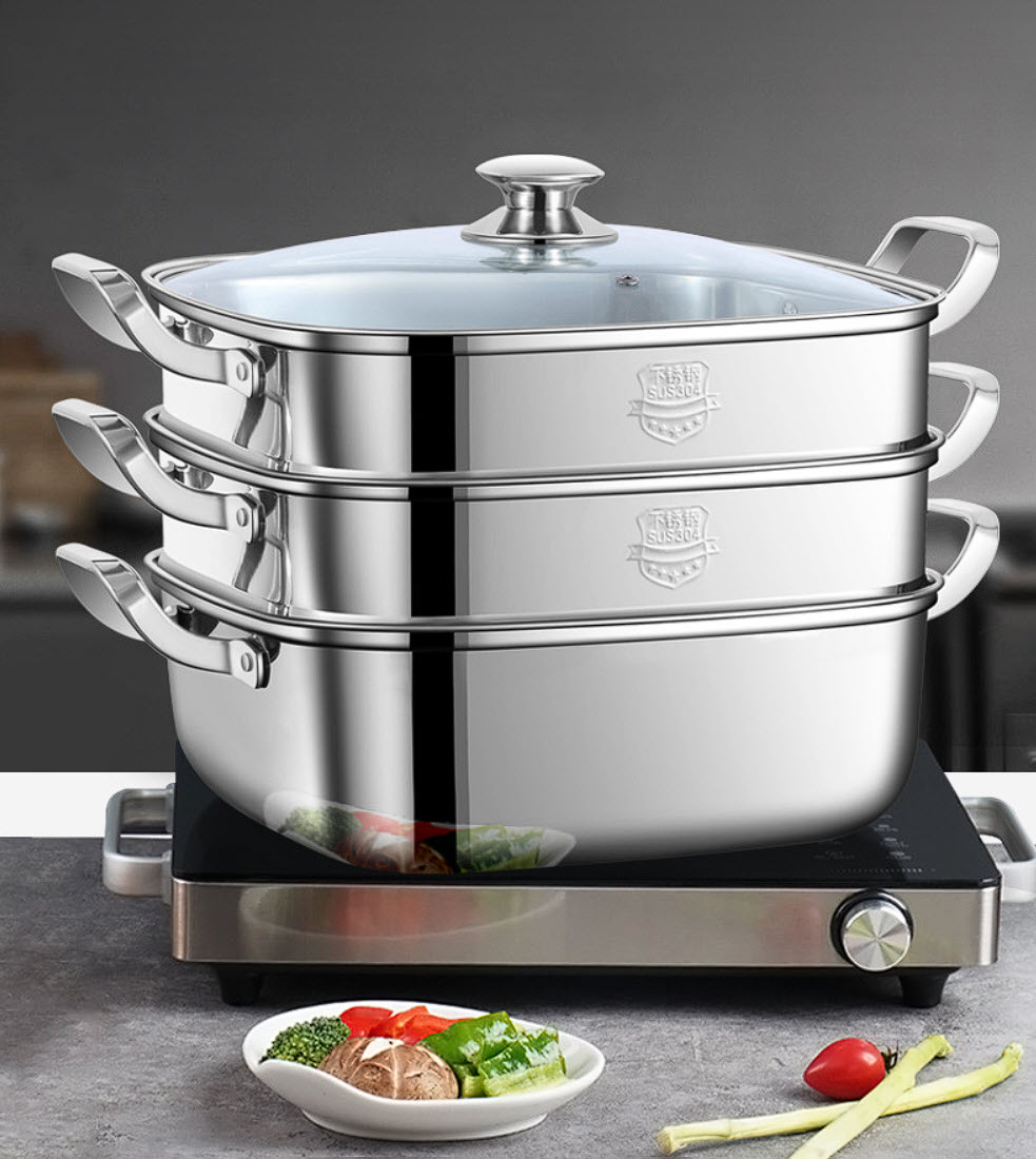 Nồi hấp inox y tế 316 cao cấp 2 tầng 30cm FXGZ316