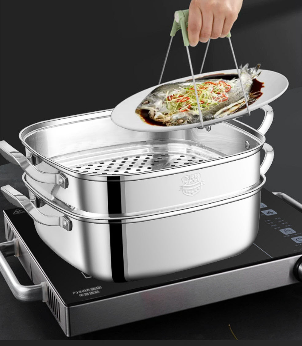 Nồi hấp inox y tế 316 cao cấp 2 tầng 30cm FXGZ316