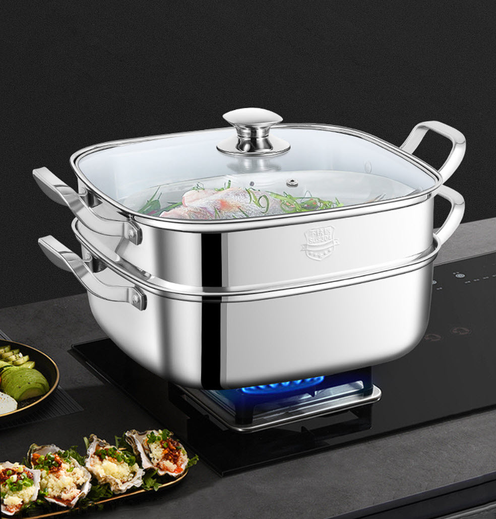 Nồi hấp inox y tế 316 cao cấp 2 tầng 30cm FXGZ316
