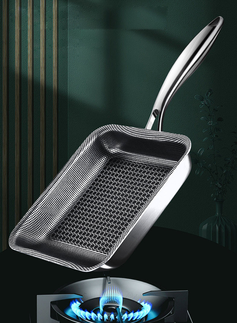 Chảo inox y tế 316 phủ gốm tổ ong chống dính YZSG316