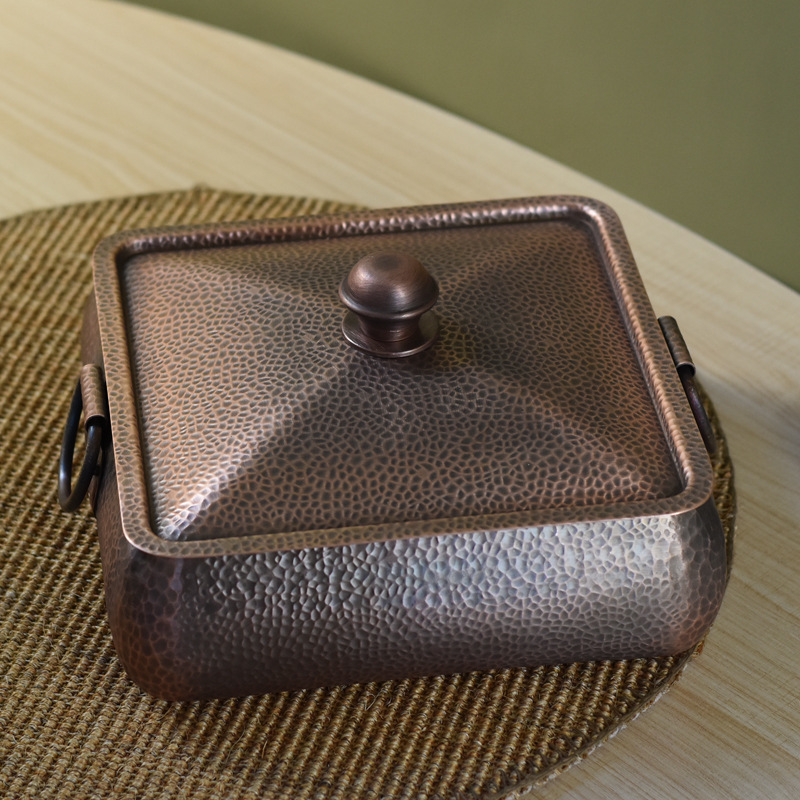 Nồi lẩu đồng đỏ cao cấp handmade phong cách vintage DSTY123