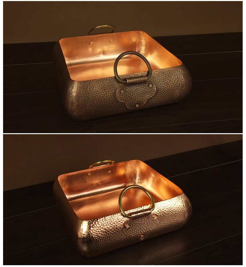 Nồi lẩu đồng đỏ cao cấp handmade phong cách vintage DSTY123
