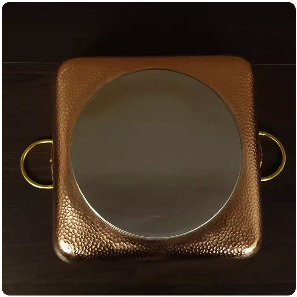 Nồi lẩu đồng đỏ cao cấp handmade phong cách vintage DSTY123