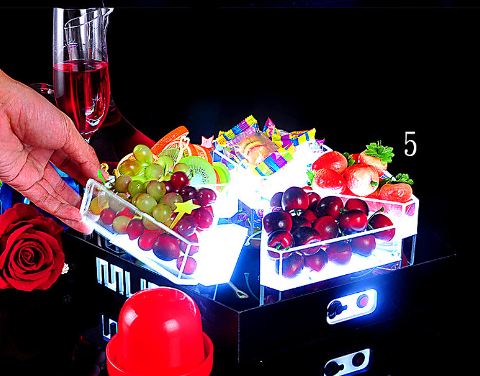Khay đựng trái cây có đèn 6 ngăn quán Bar Karaoke LK889